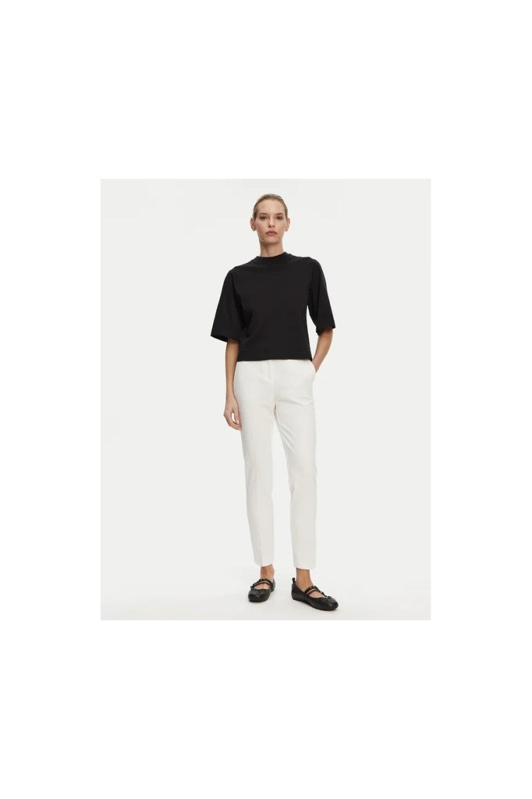 Pinko White Tailored Viscose Blend Side Pocket Trousers