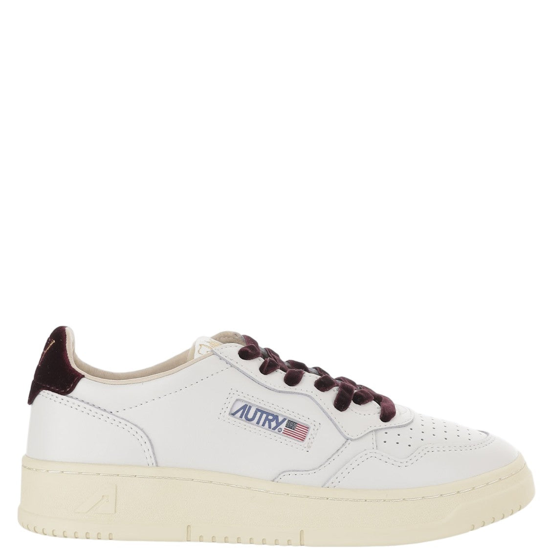 Autry Medalist Low Leather Sneakers With Velvet Lacing