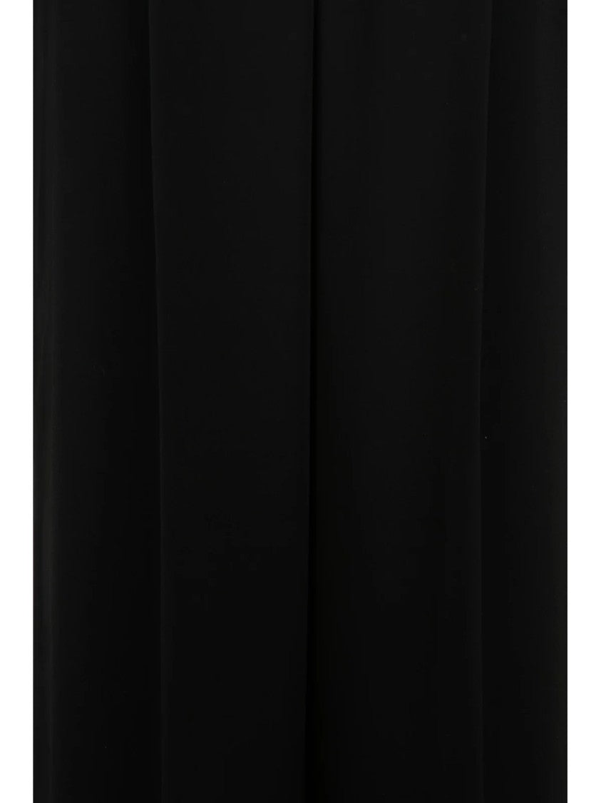 Max Mara Fluid Black Wide Leg Trousers With High Waist Design