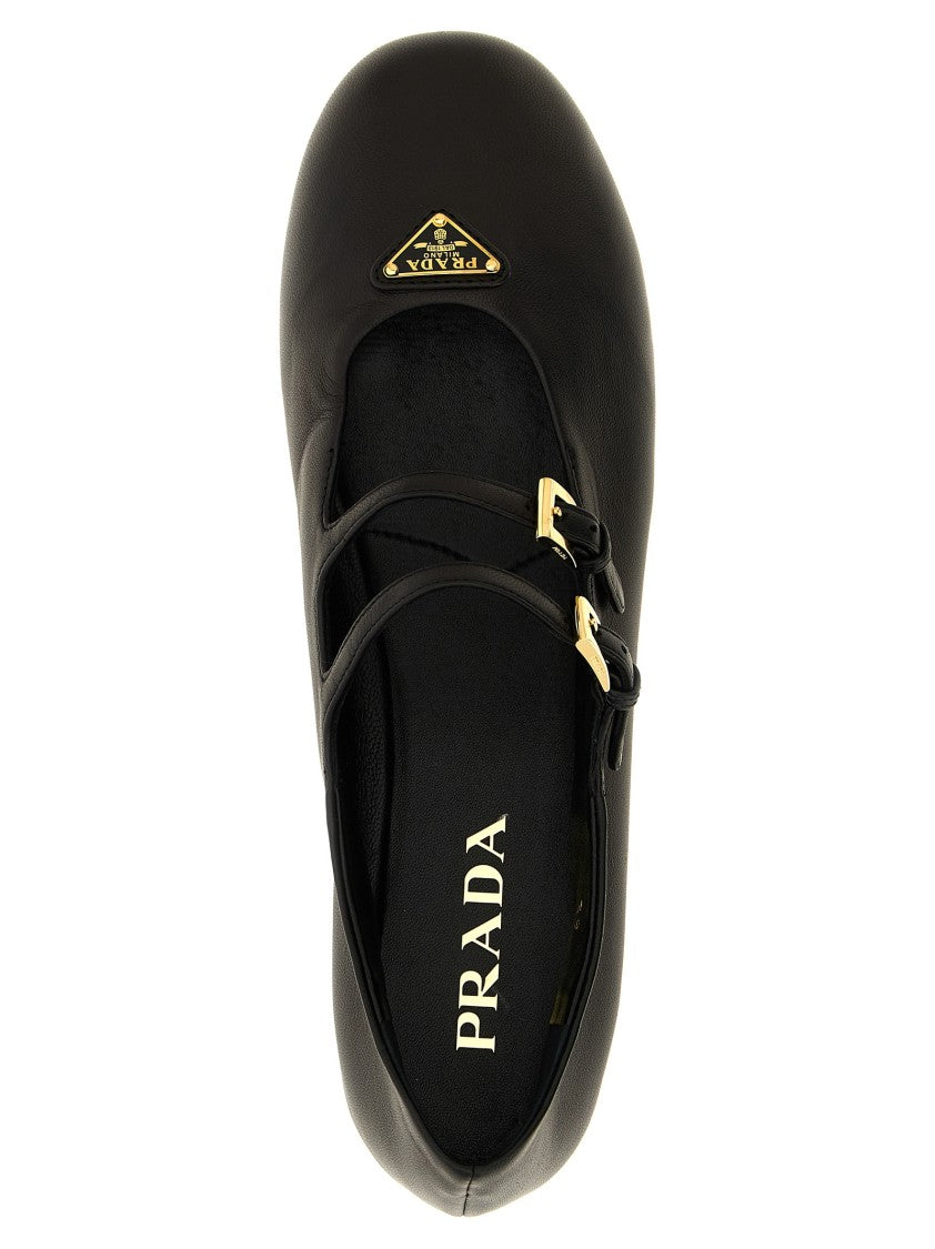 Prada Double Strap Ballet Flats