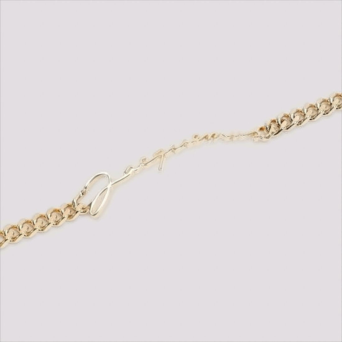 Jacquemus Gold-Tone Chain Bracelet With Bold Script Logo Design