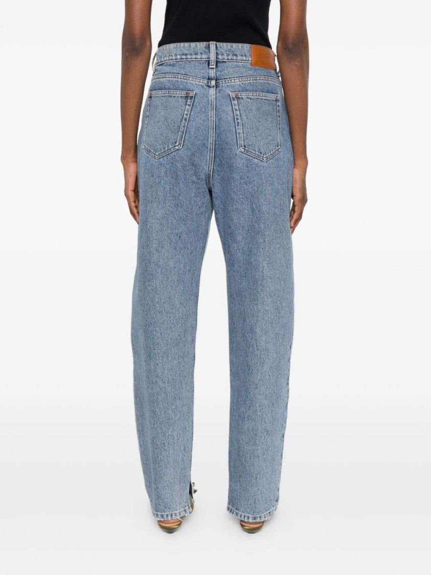 Chloé Straight-Leg Denim Jeans With High Waist