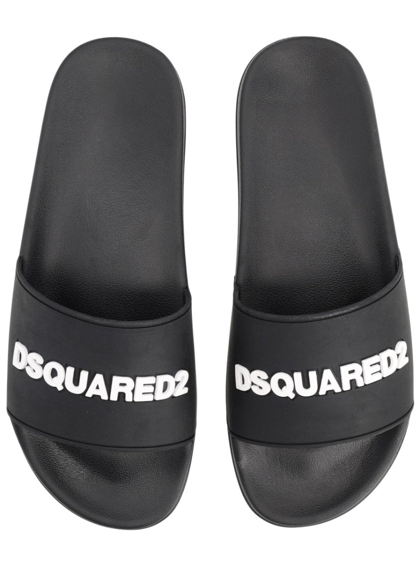 Dsquared2 Contoured Raised Lettering Sandals