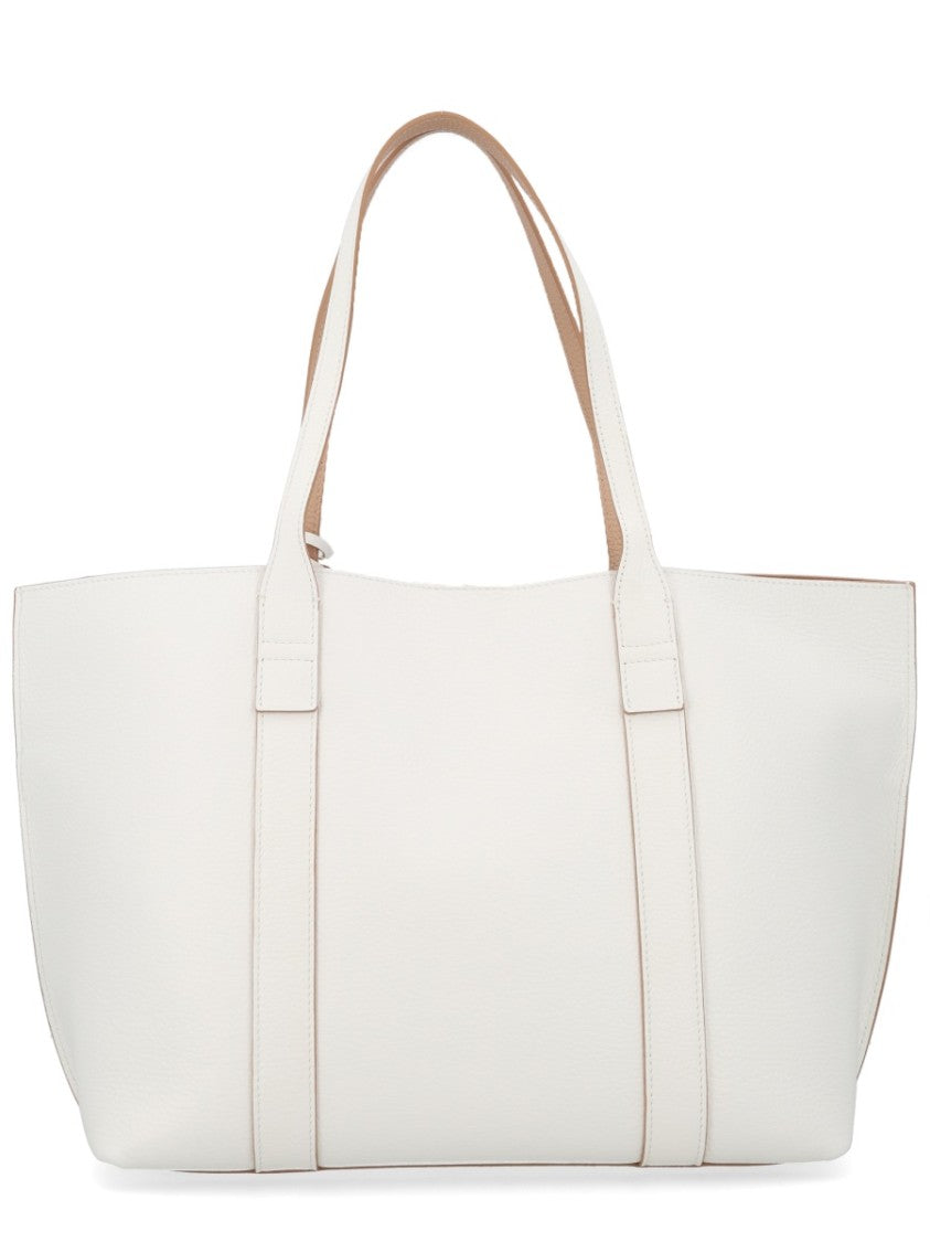 Hogan Script Smooth Calf Leather Tote Bag