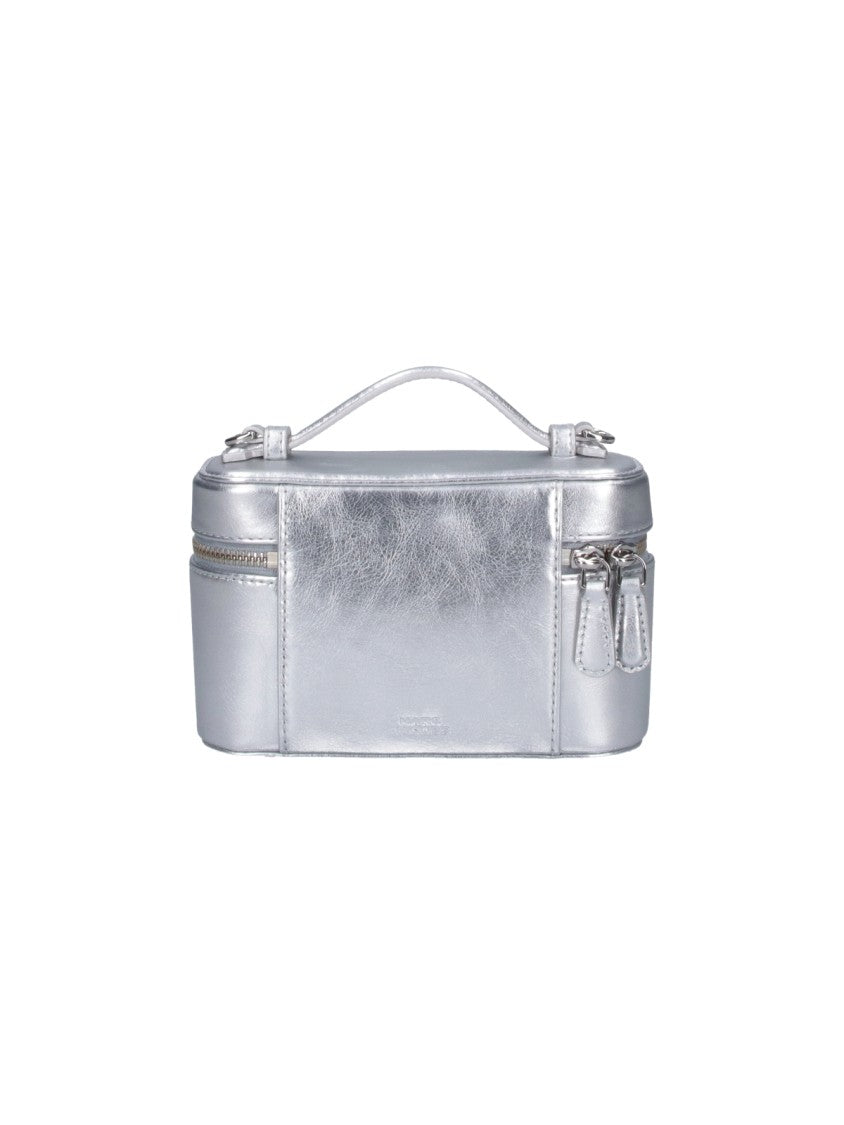 Marc Jacobs Silver The Vanity Calfskin Handbag