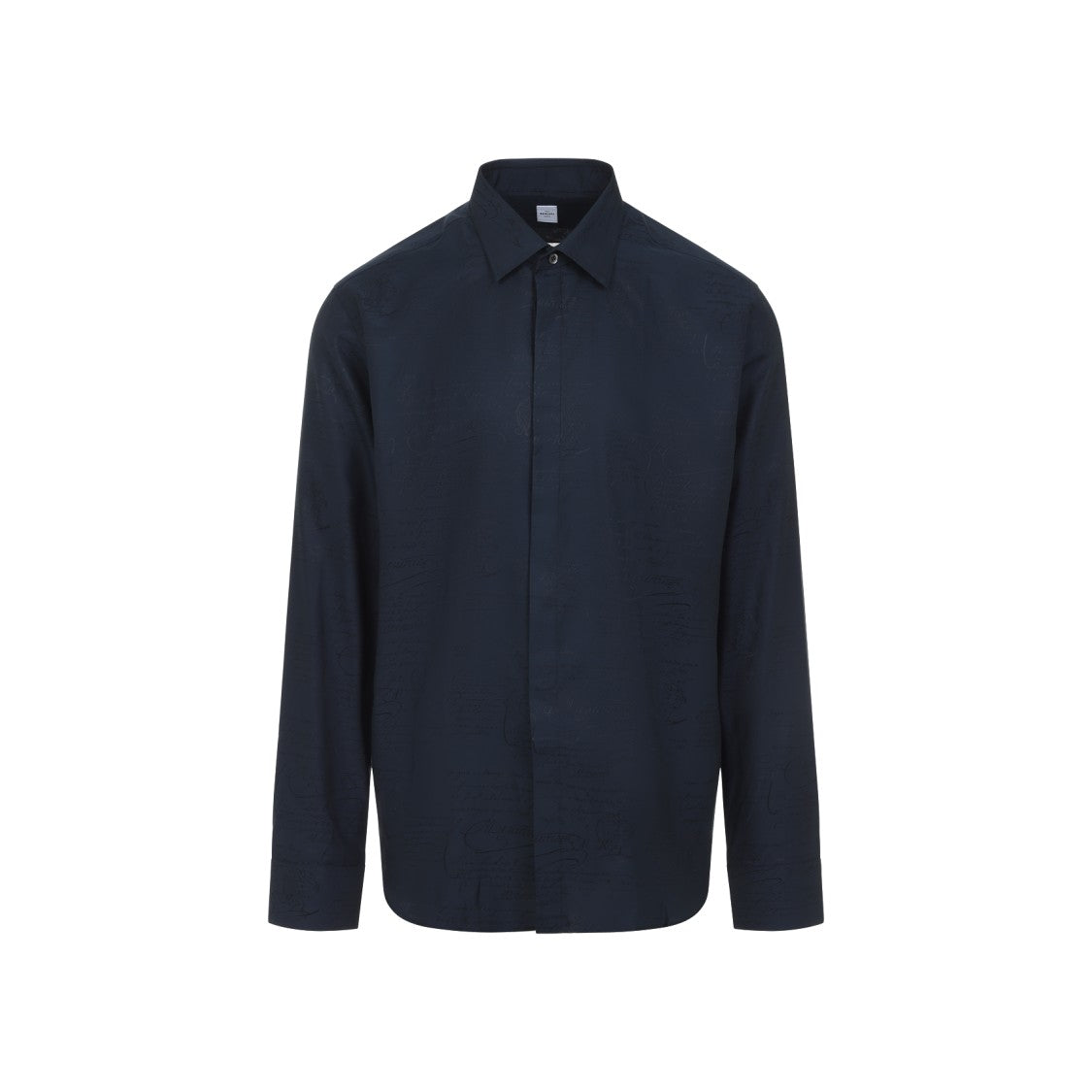 Berluti Blue Mulberry Silk Shirt