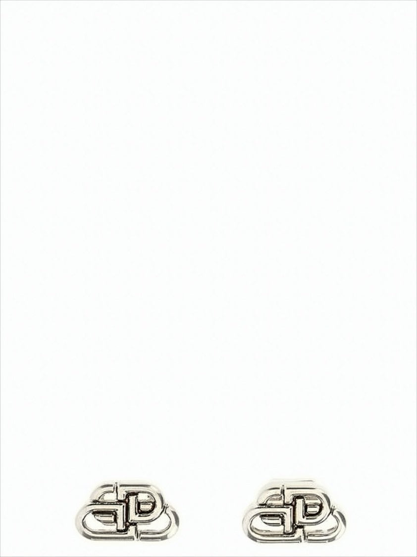Balenciaga Interlocking Double 'B' Cufflinks With Polished Finish