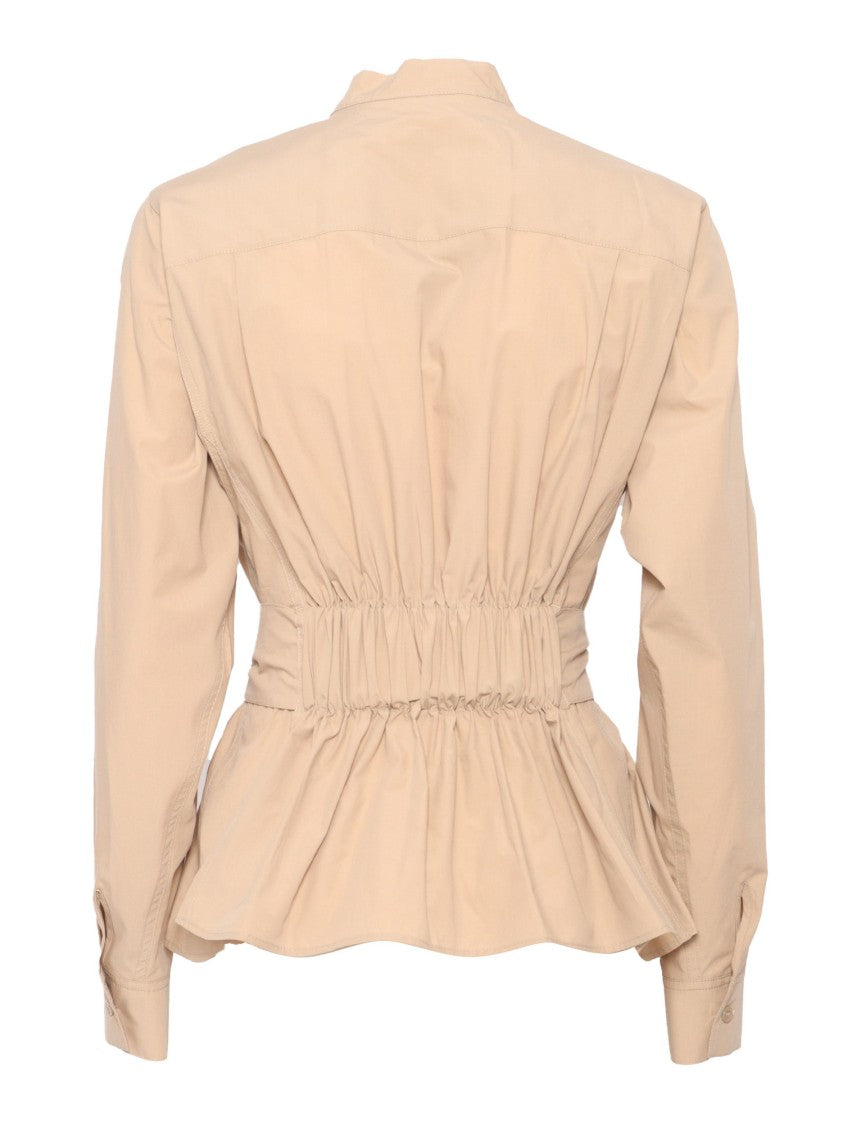 Max Mara Structured High Collar Jacket With Peplum Detailing
