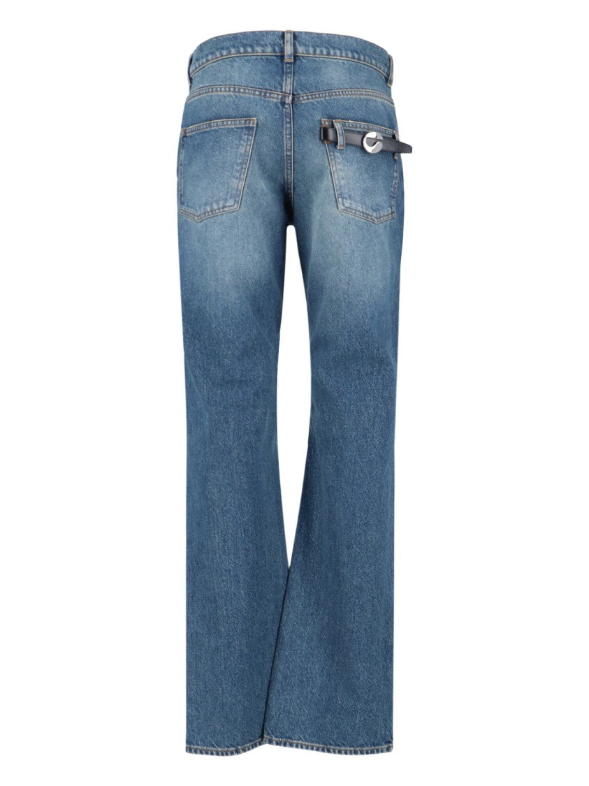 Coperni High-Waisted Light Blue Straight-Leg Jeans