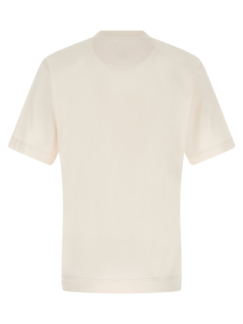Fendi Cotton Jersey T-Shirt With Bold Fendi Roma 1925 Graphic Print