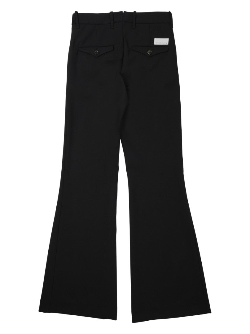 Nine In The Morning Neutrals Paolina High-Waisted Wool Flared Pants