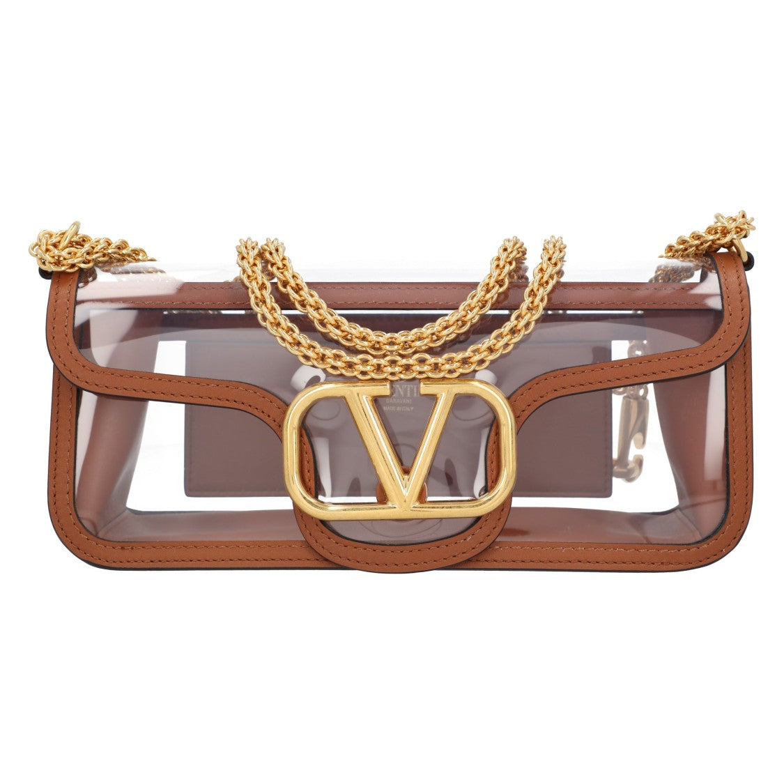 Valentino Locò Shoulder Bag Transparent/Brown