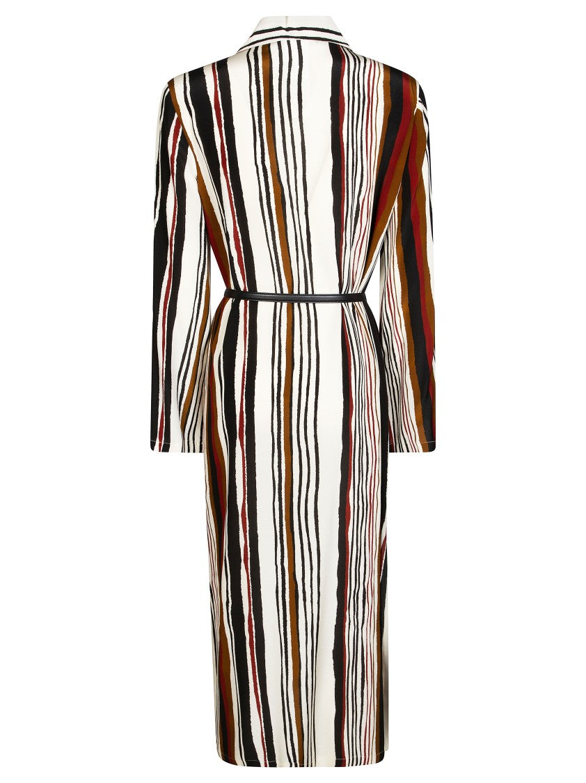 Max Mara Mstvanesio Striped Belted Shirt Dress