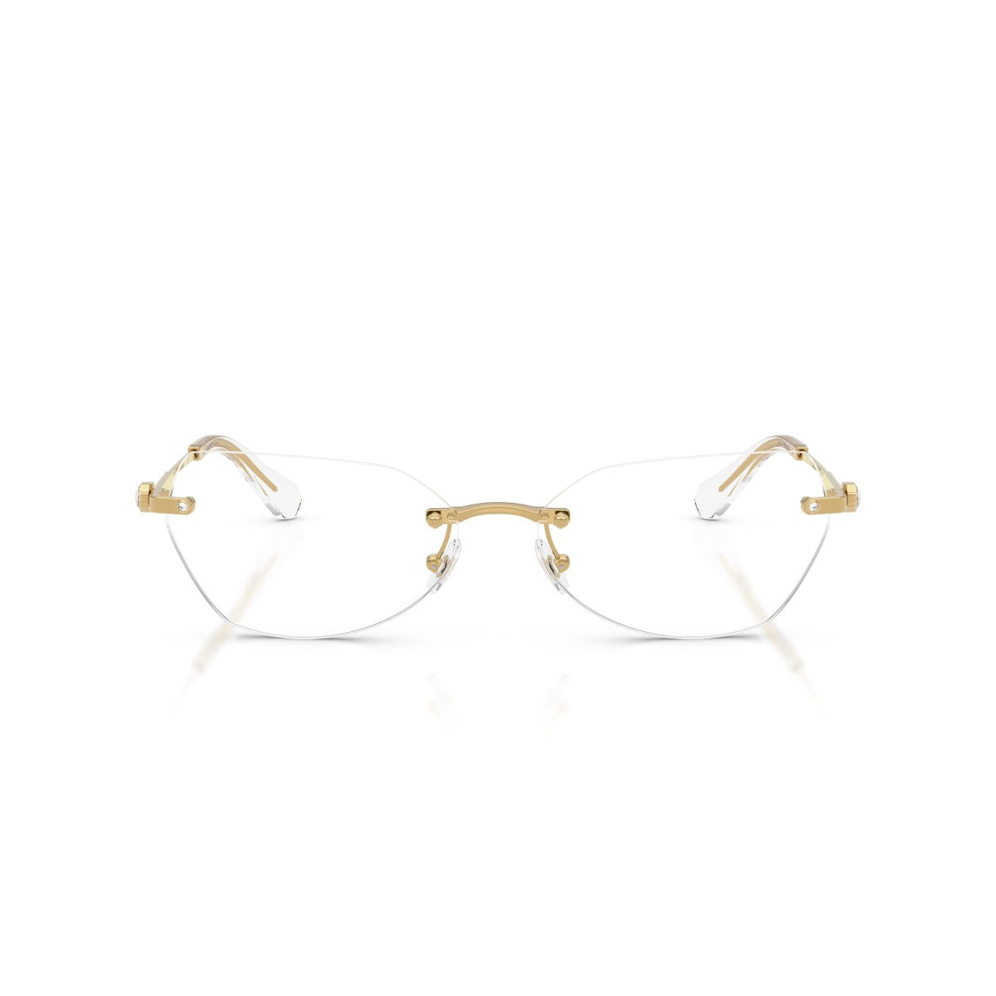 Swarovski 0Sk1031 Gold Rimless Eyeglasses With Crystal Accents