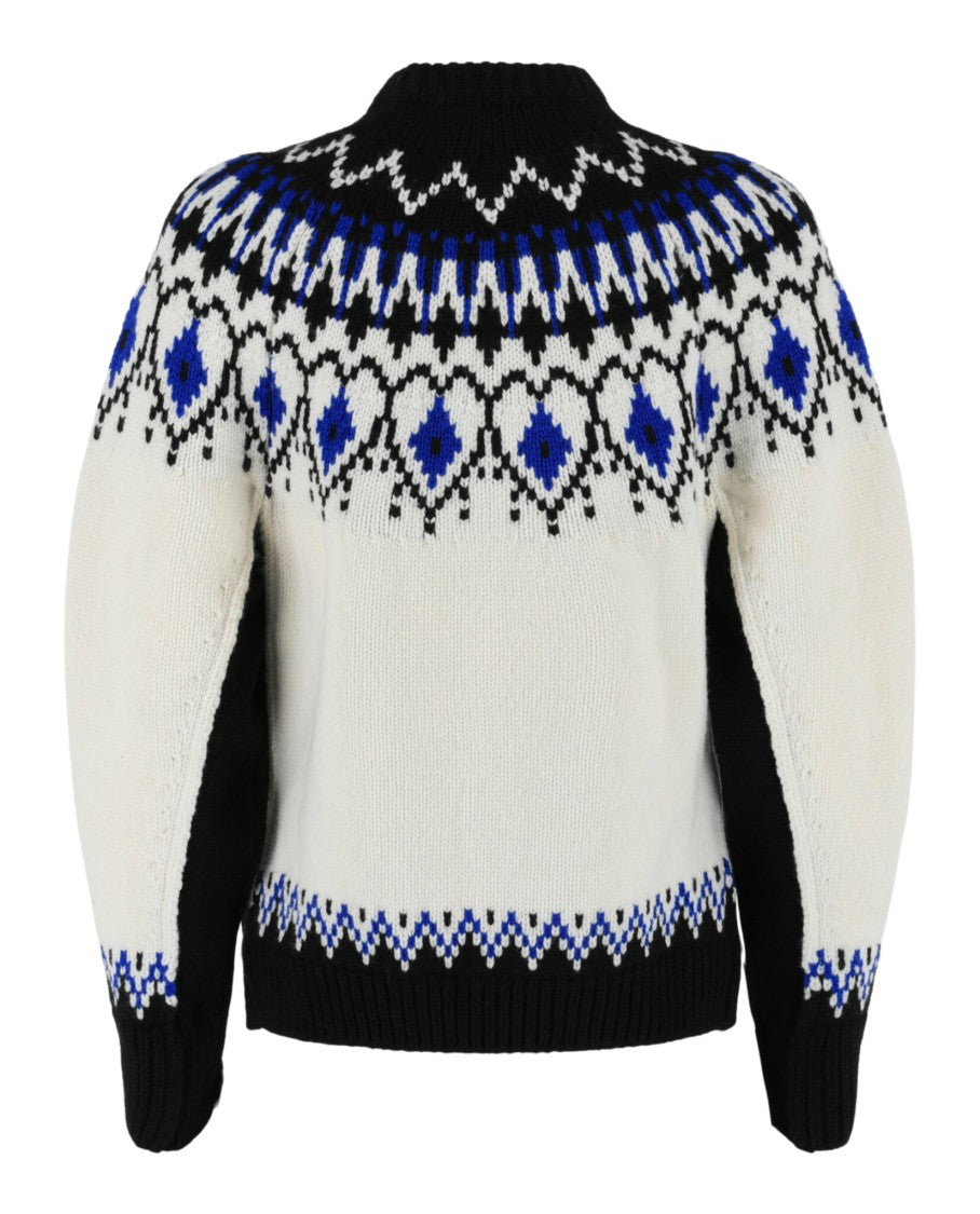 Alexander Mcqueen Fair Isle Knit Sweater With Mock-Neck