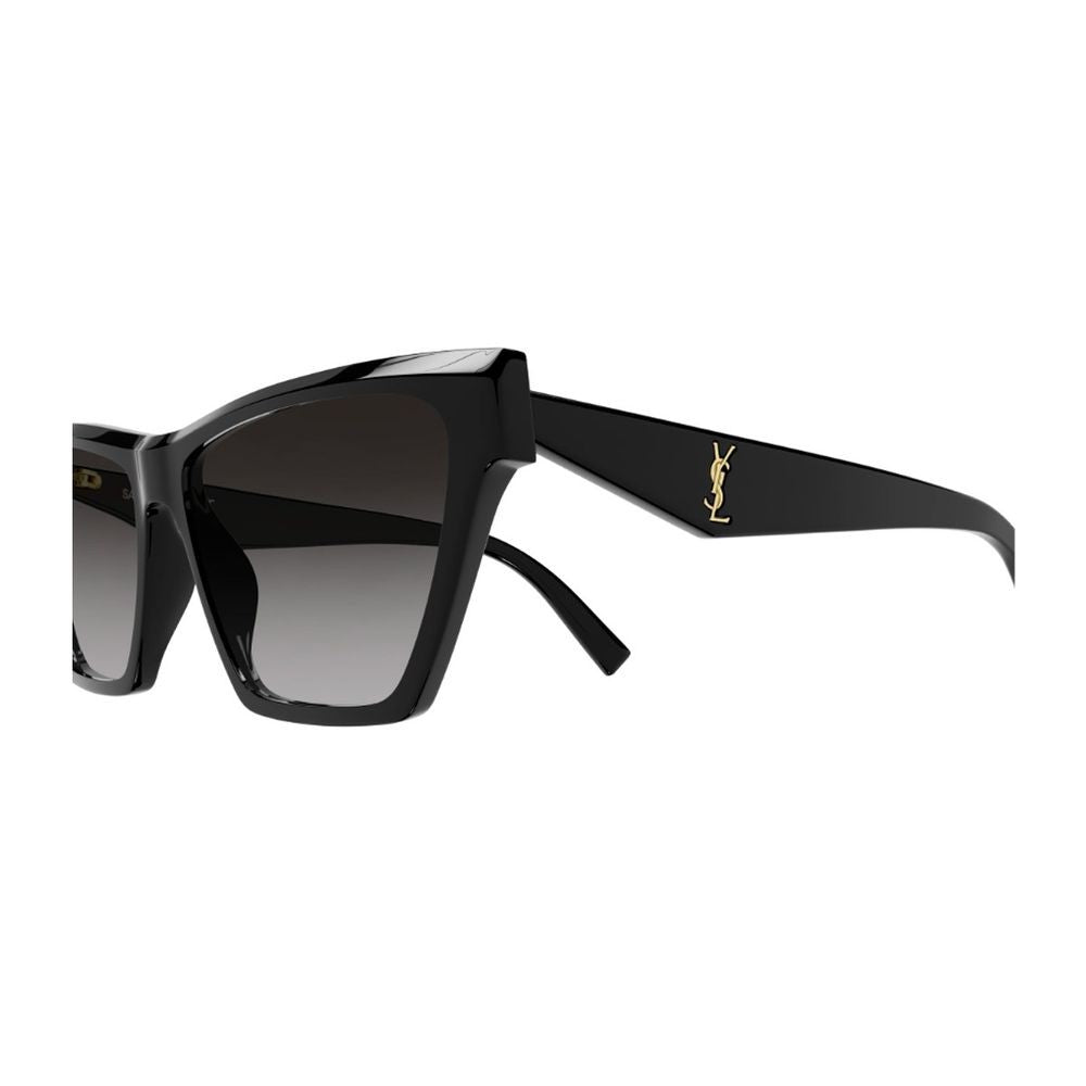 Saint Laurent Sl M103 Linea Monogram Glossy Black Cat-Eye Sunglasses