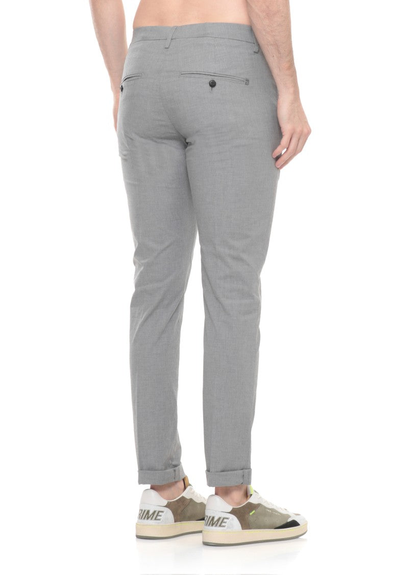 Dondup Grey Gaubert Cotton Chino Pants