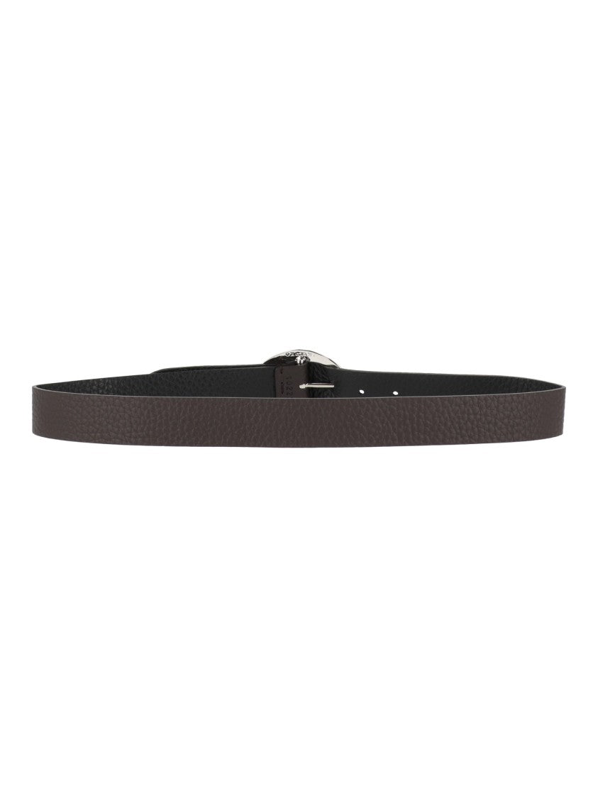 Claudio Orciani Sveva Soft Double Textured Calf Leather Belt