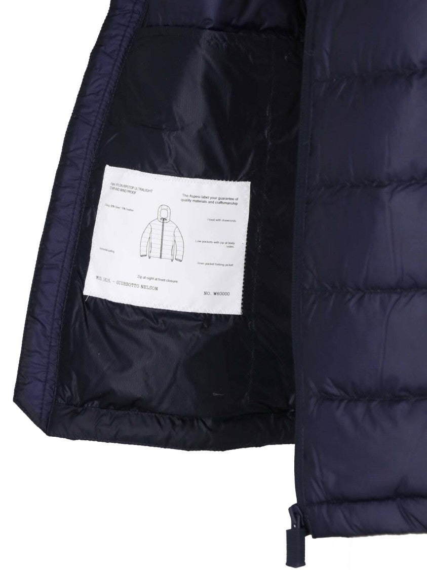 Aspesi Blue Nelson Padded Hooded Jacket