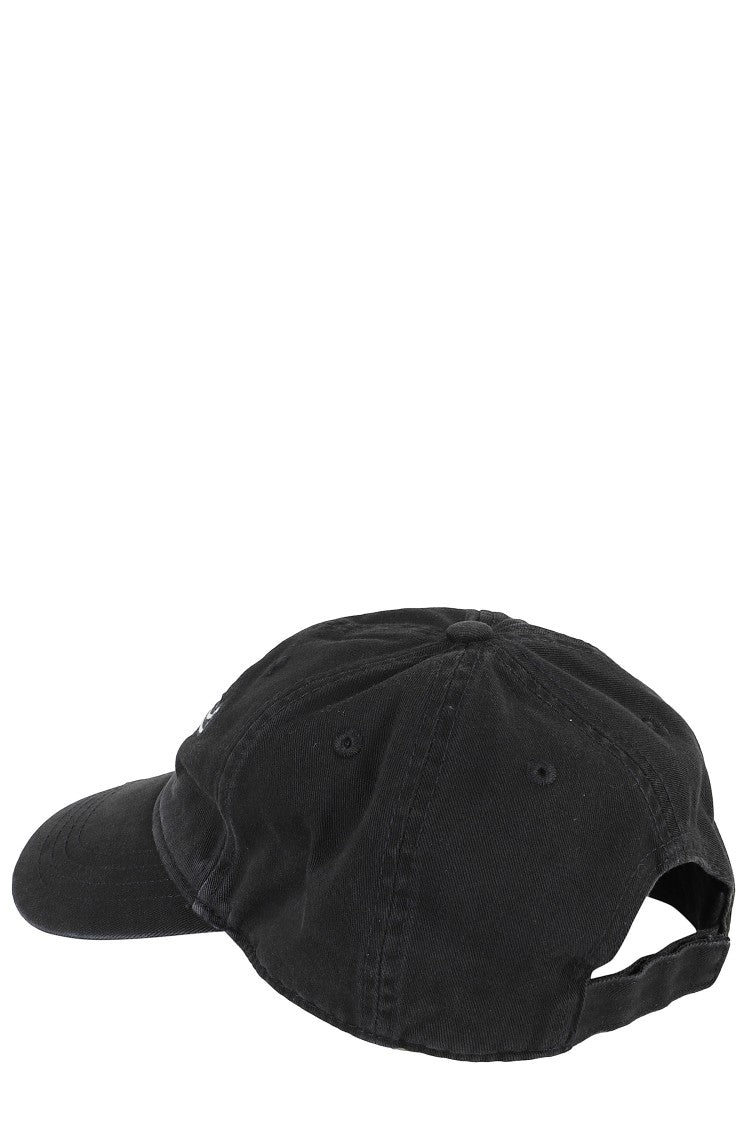 The Attico Adjustable Black Cap With Embroidered Logo