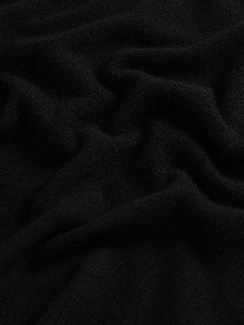 Woolrich Relaxed Fit Black Sweater With Crew Neckline