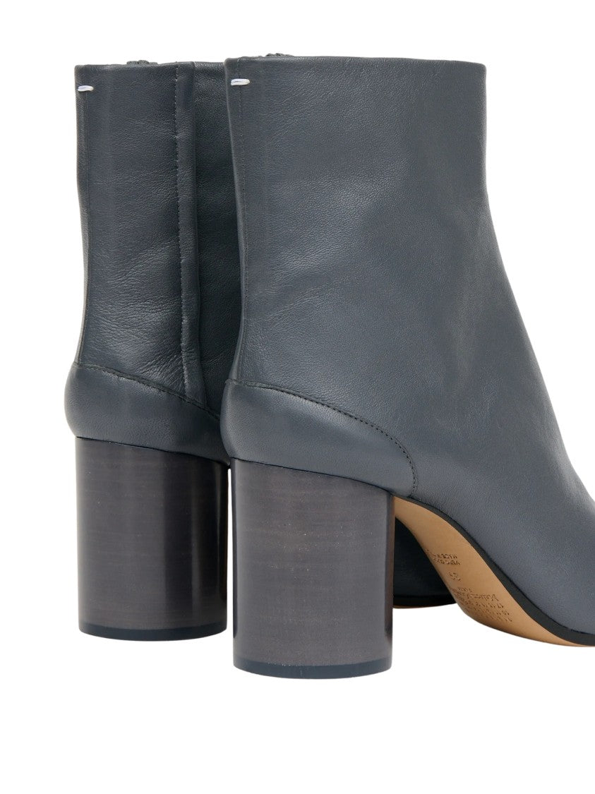 Maison Margiela Black 80Mm Tabi-Toe Block Heel Leather Boots