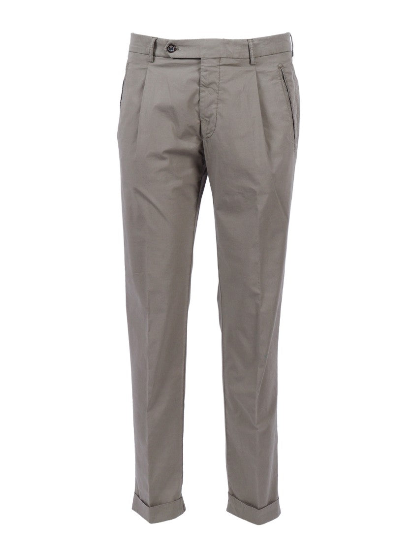 Berwich Tailored Tapered Subtle Straight-Leg Pants