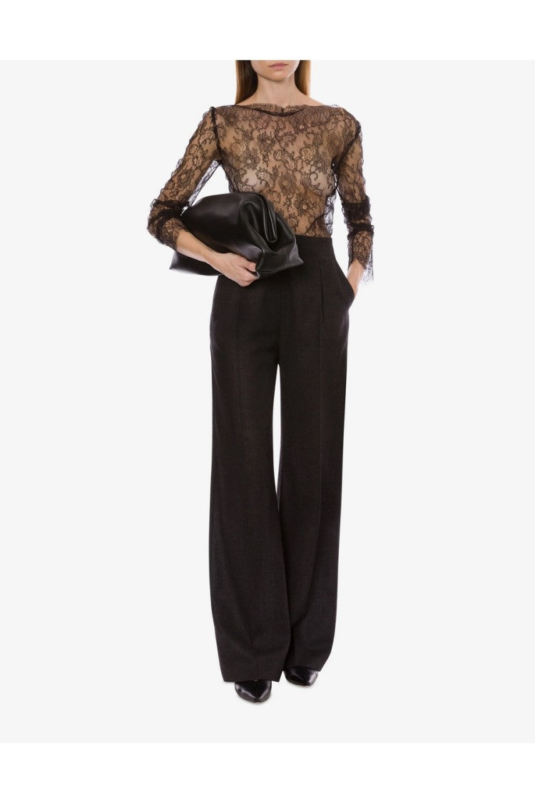 Alberta Ferretti Black Silk Blouse