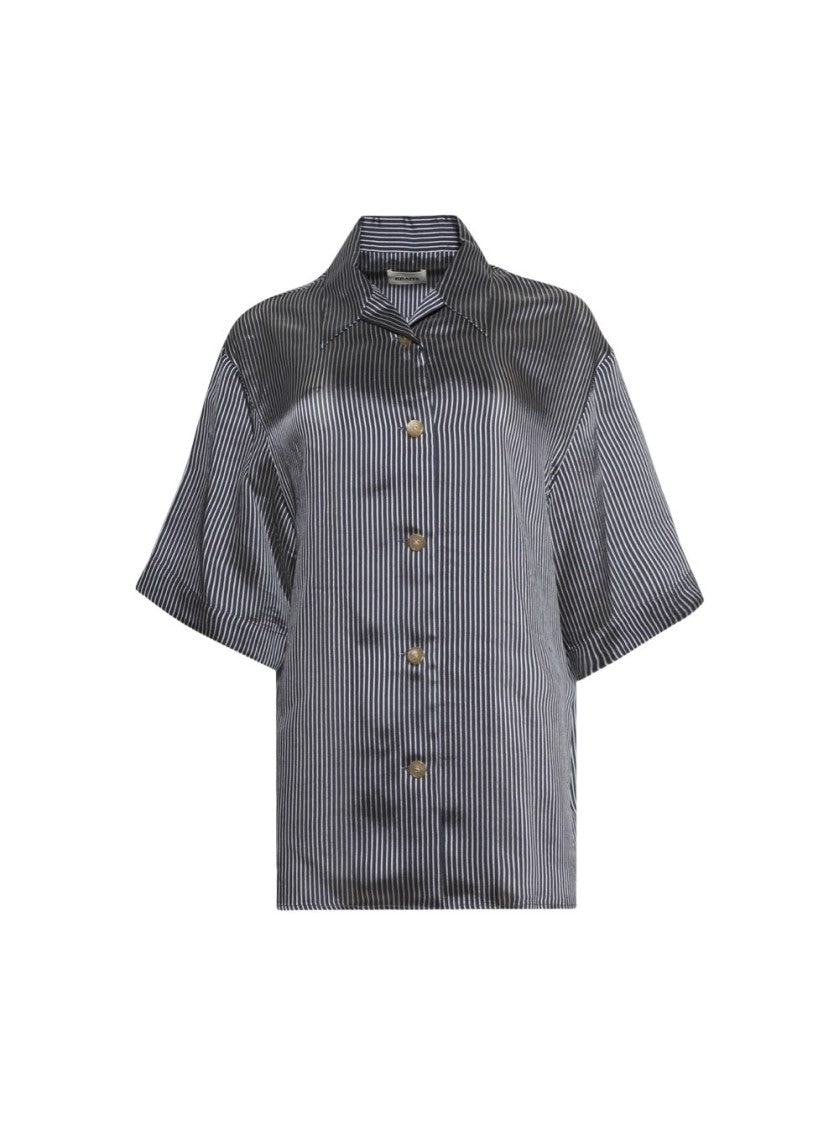 Khaite Owen Top Navy And White