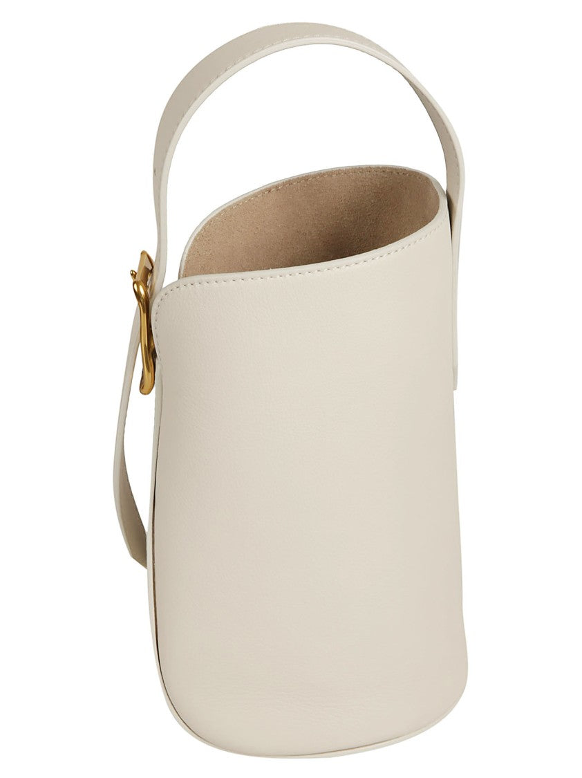 J&M Davidson Structured White Cowhide Leather Handbag