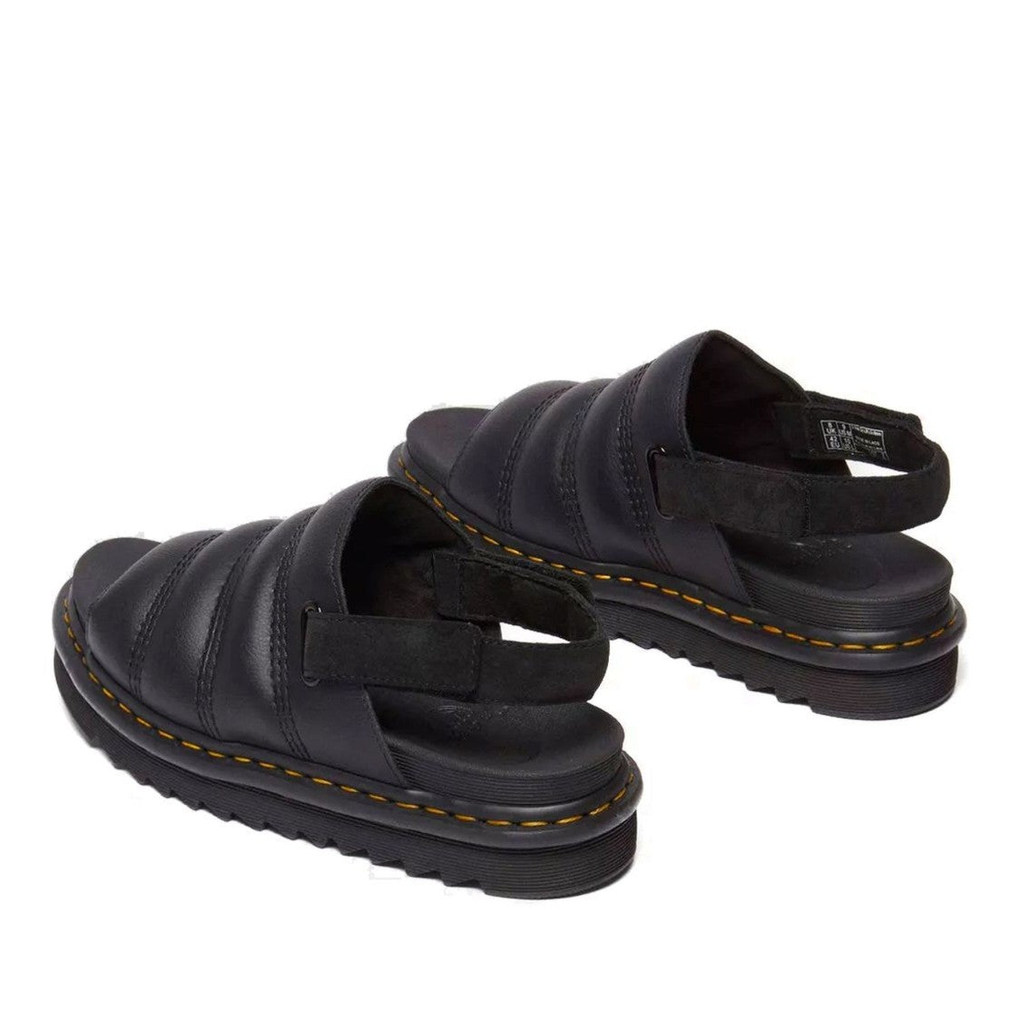 Dr. Martens Kole Athena Black Padded Slingback Leather Sandals