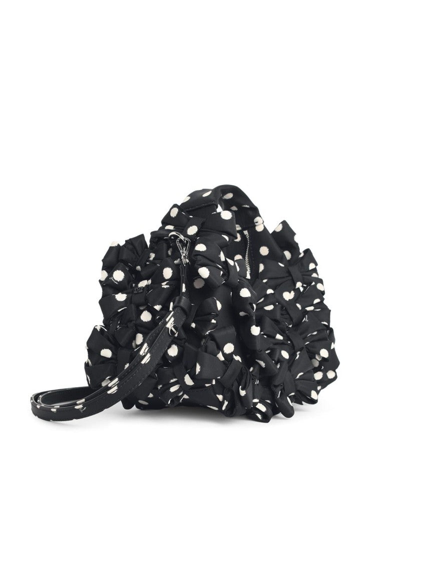 Ganni 'Hobo' Mini Bag In Black Fabric