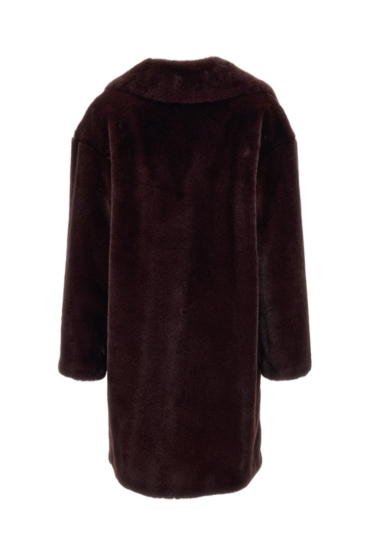 Stand Studio Cocoon Coat With Notched Collar And Concealed Closure