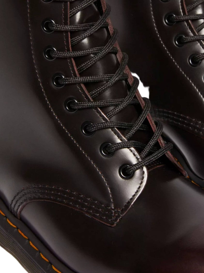 Dr. Martens 1460 Polished Leather Yellow-Stitch Boots