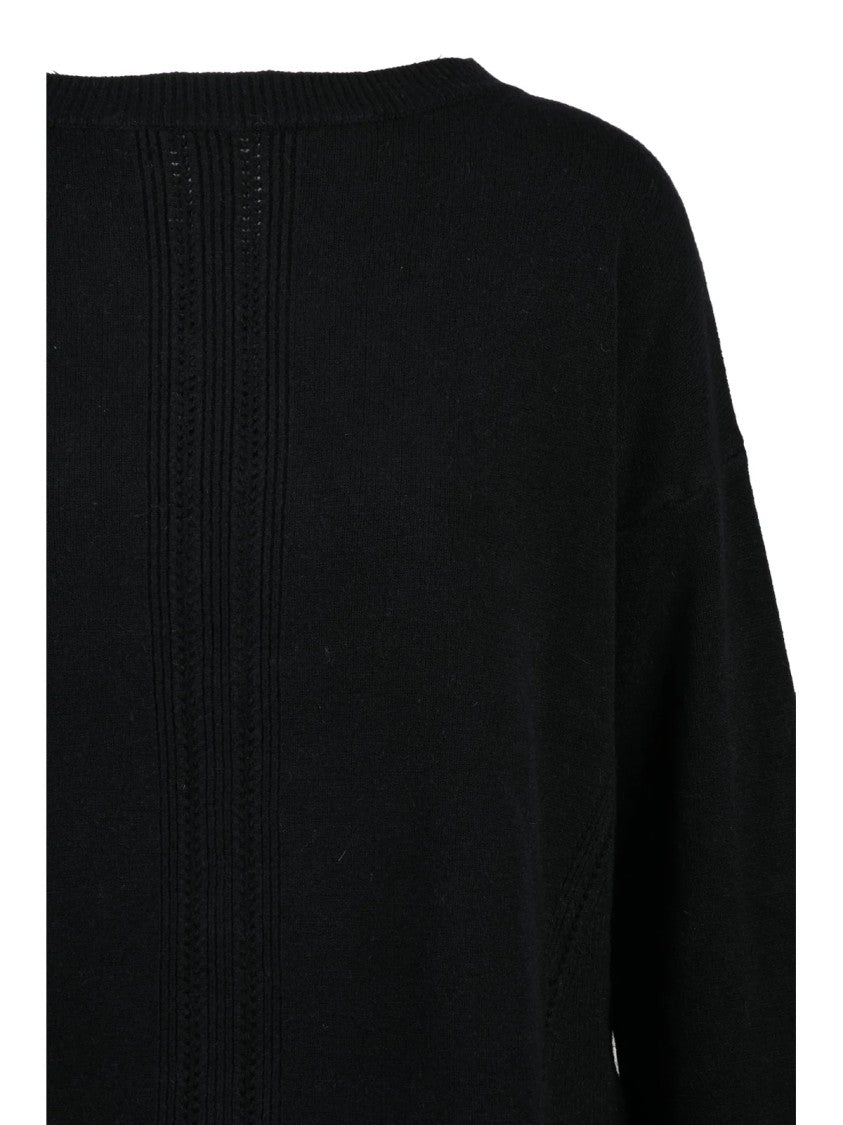 Kaos Day By Day Knitwear With Boat Neckline And Ribbed Detailing