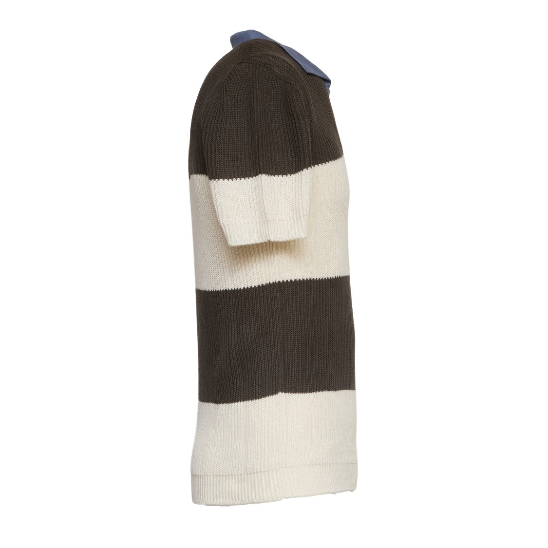 Dondup Ribbed Knit Bowling Polo Shirt