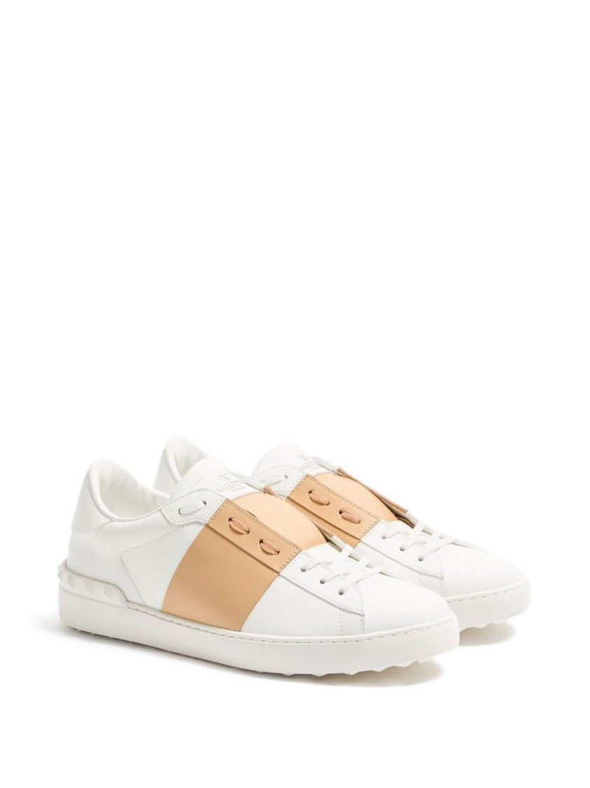 Valentino Garavani White Leather Flat Shoes