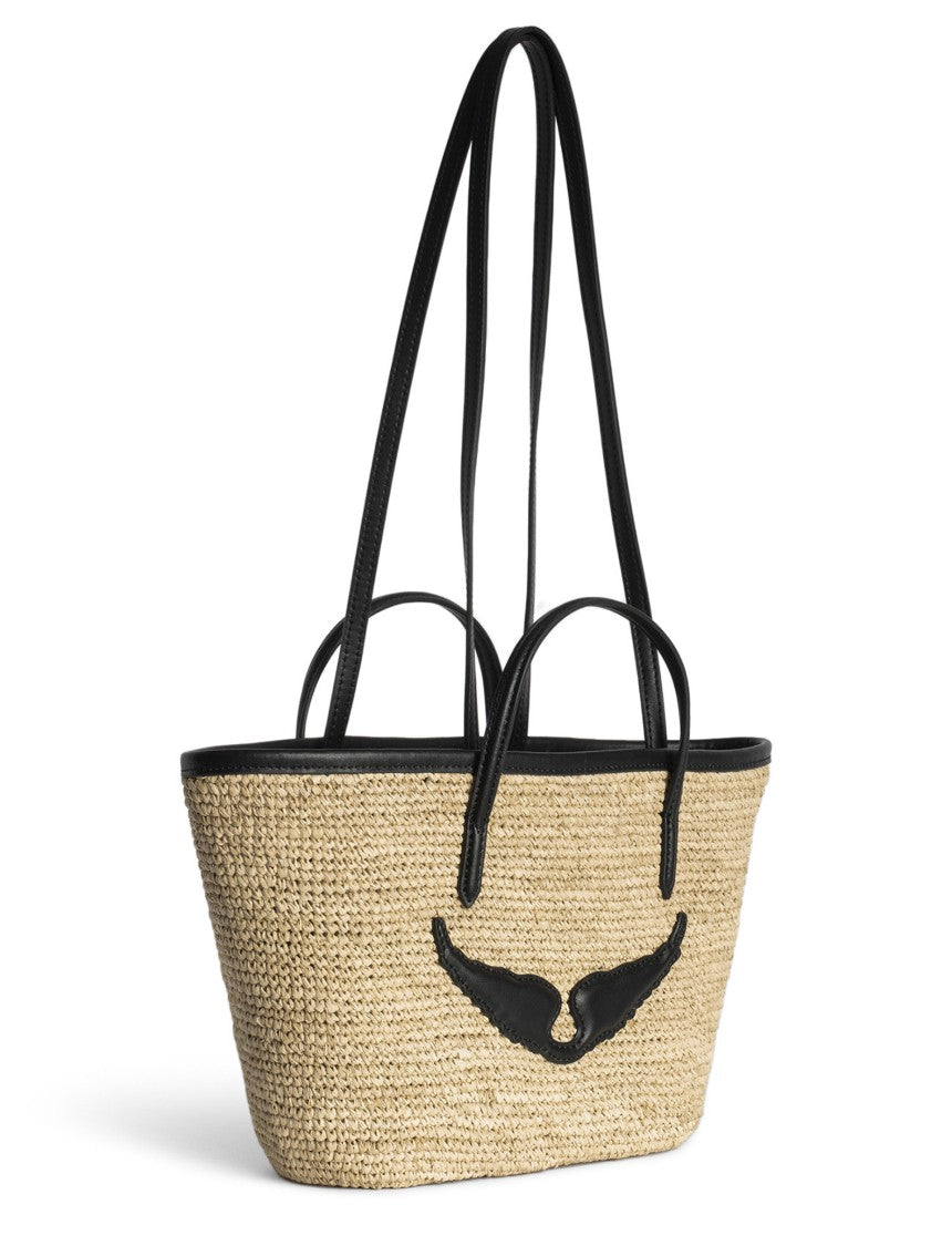 Zadig & Voltaire Woven Straw Tote Bag