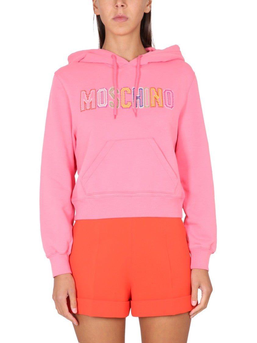Moschino Logo Crochet Sweatshirt