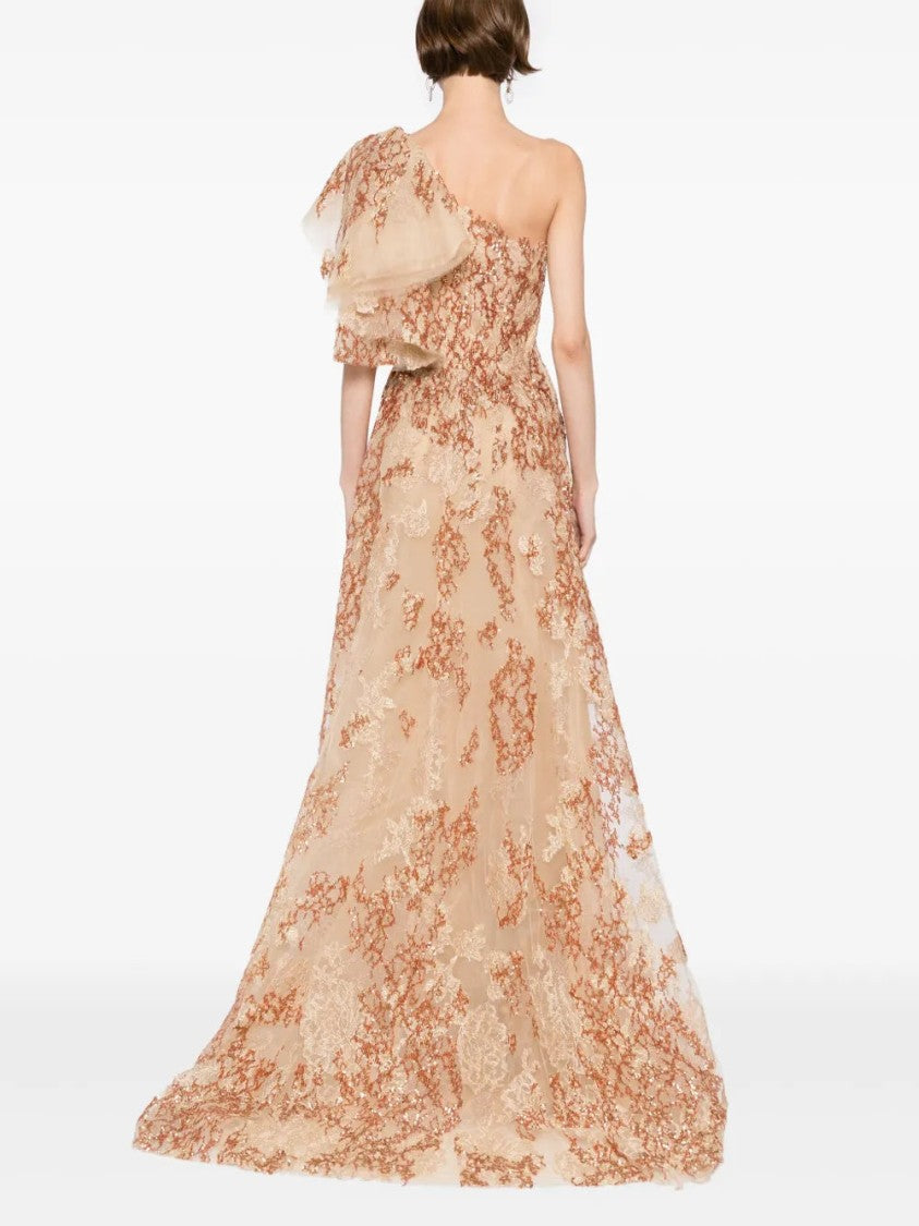 Saiid Kobeisy Embroidered One-Shoulder Dress