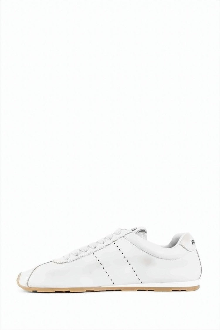 Miu Miu Nappa Leather Sneakers With Discreet Logo