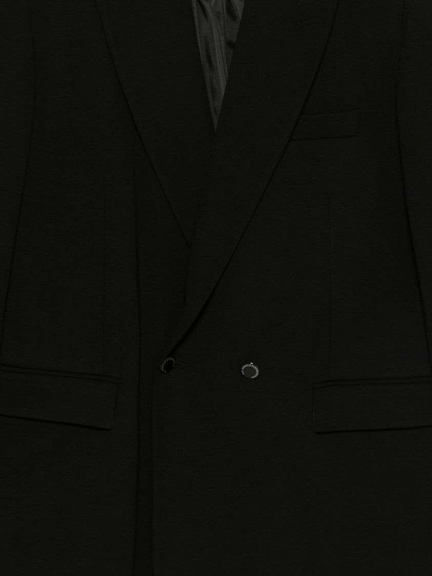 Daniele Alessandrini Double-Breasted Black Blazer With Wide Lapels