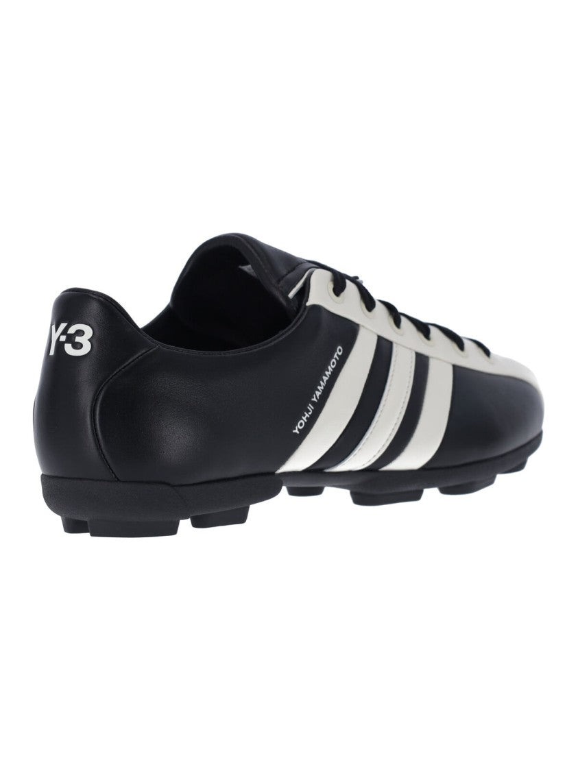 Y-3 Black Field Leather Sneakers