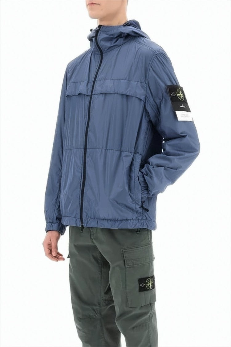 Stone Island Lightweight Hooded Jacket With Distinctive Patch