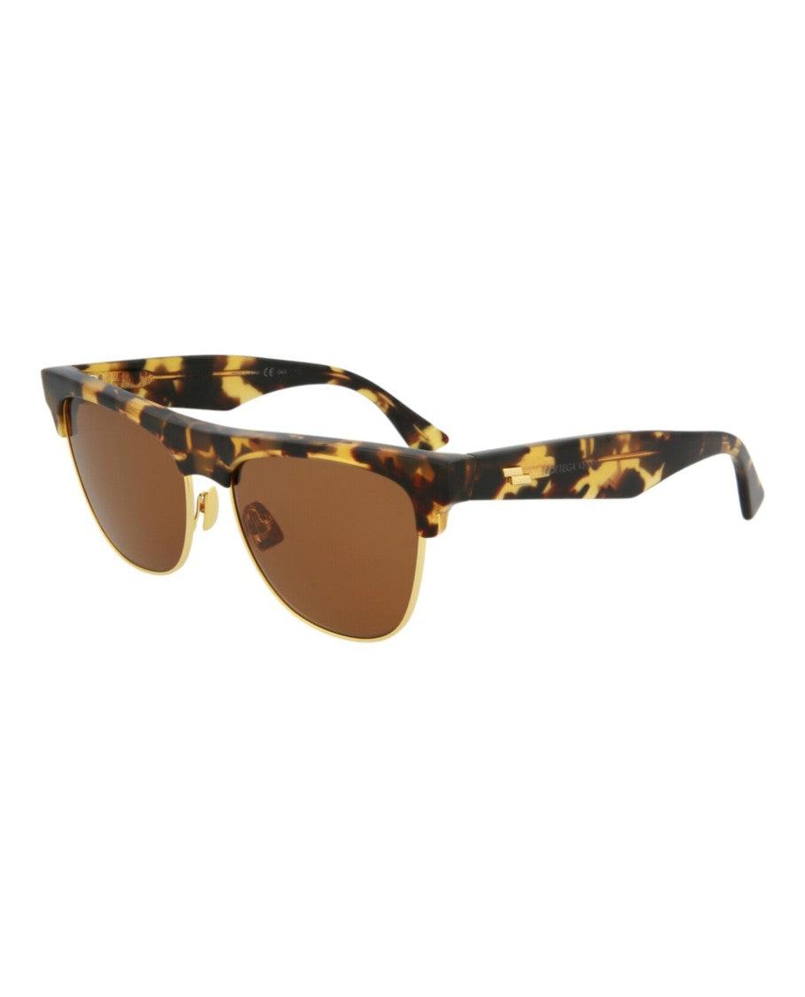 Bottega Veneta Square-Frame Acetate Sunglasses With Gold Accents