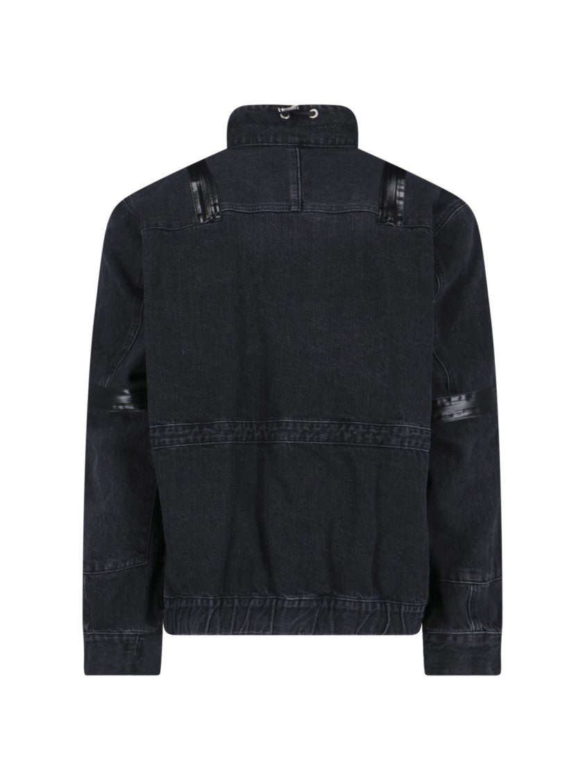 Sacai Structured Black Jacket With High Collar