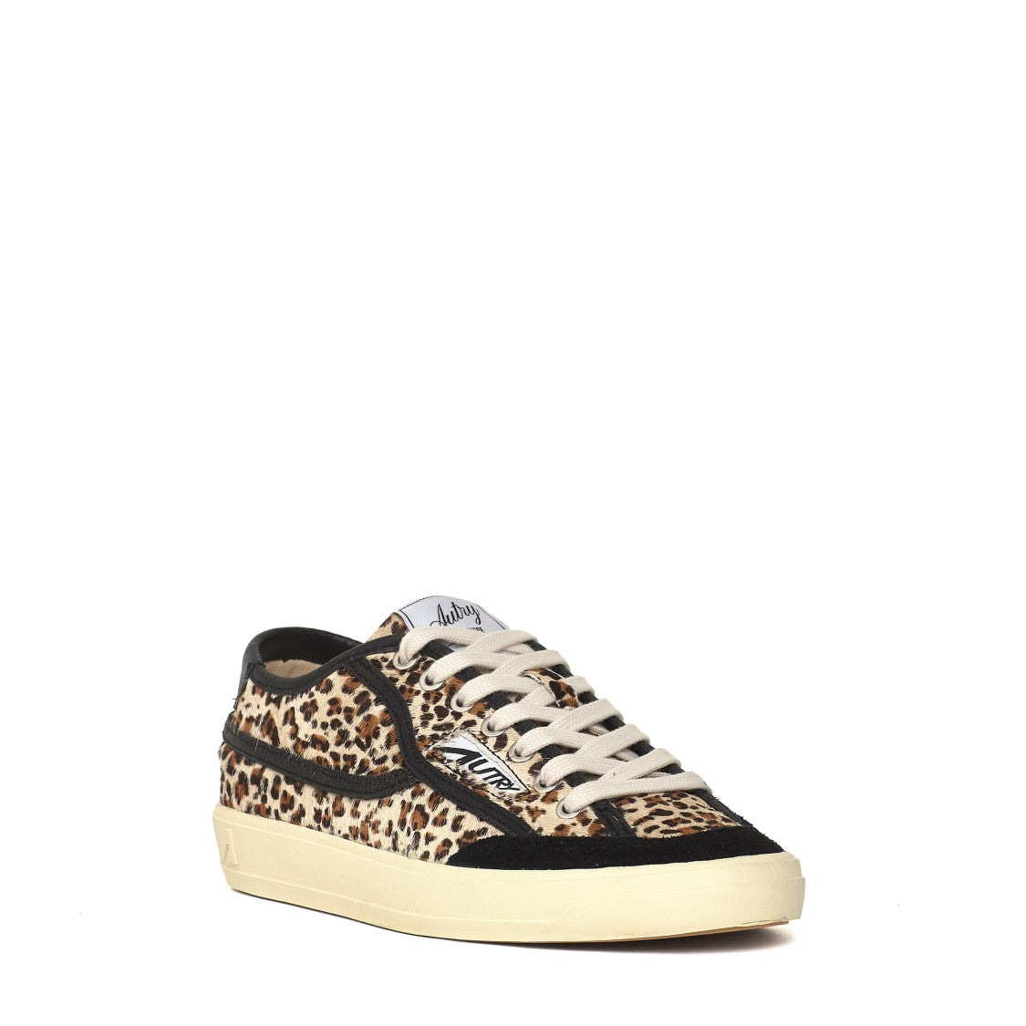 Autry Windscape Low Pony Crack Leather Low-Top Sneakers
