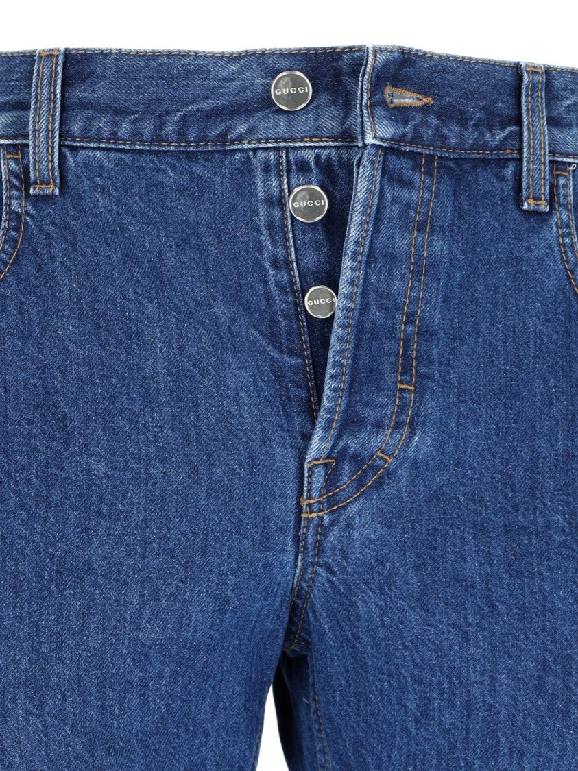 Gucci Medium-Rise Blue Jeans