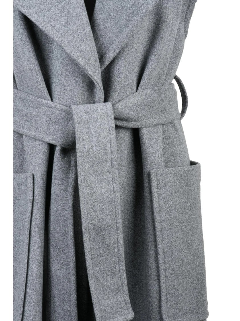 Kaos Grey Polyester Long Vest