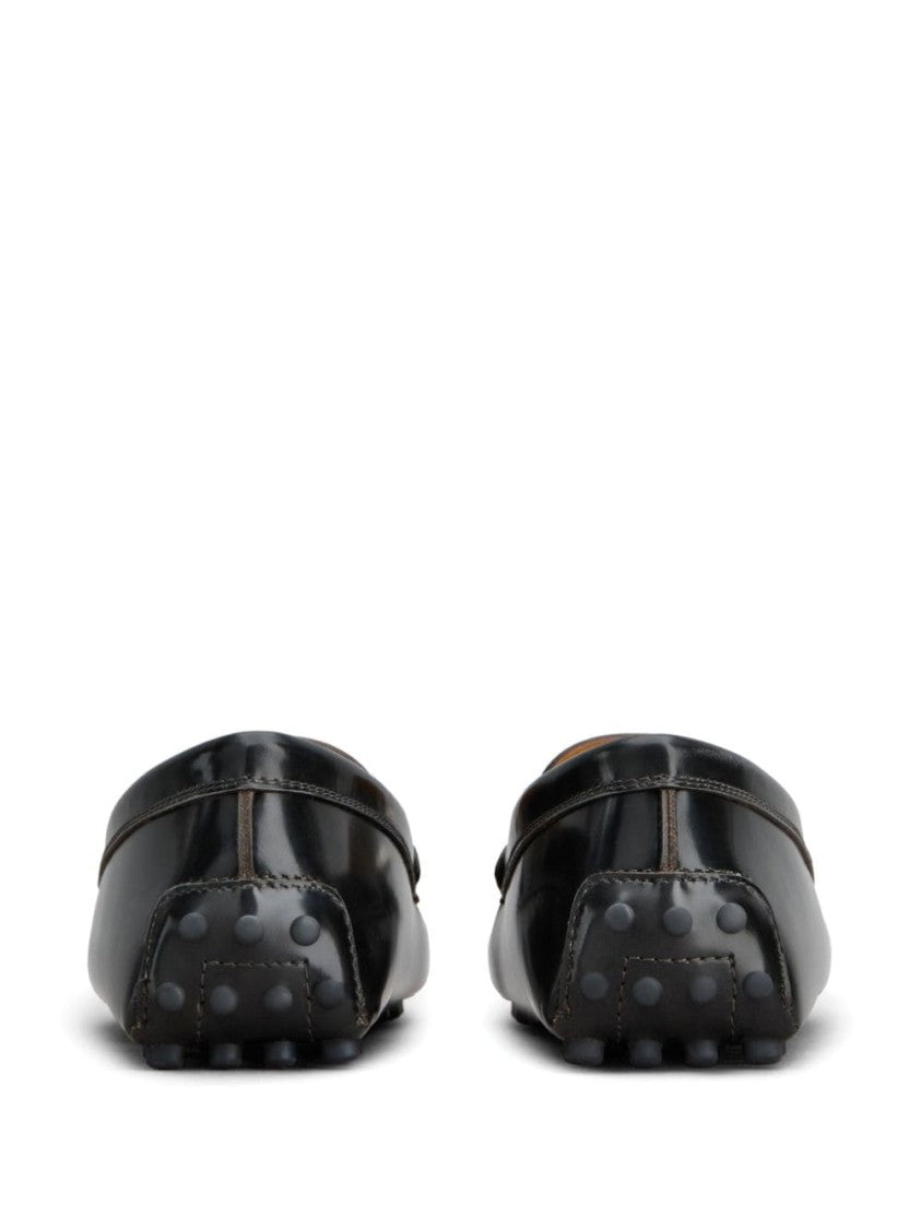 Tod's Black Flat Shoes With Subtle Gold Accent